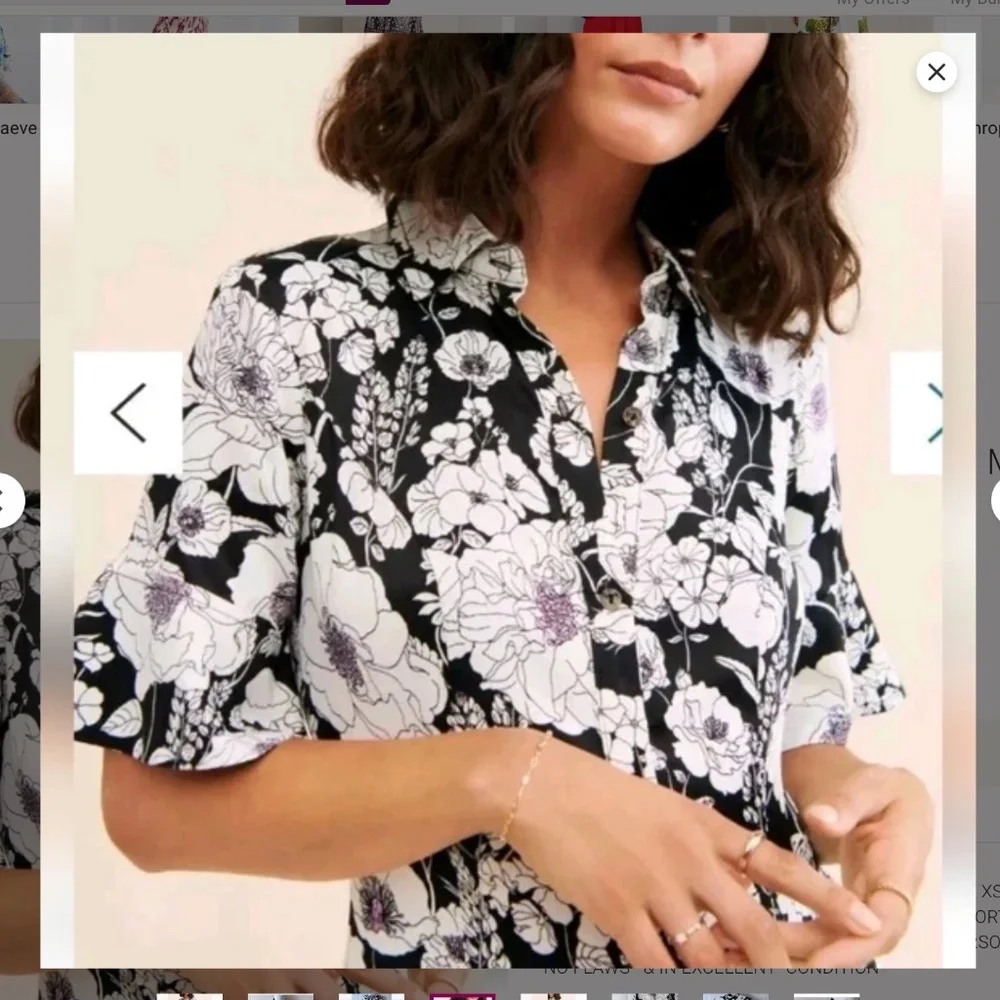 MAEVE Anthropologie Floral Maxi Shirt Dress XS - Picture 5 of 8